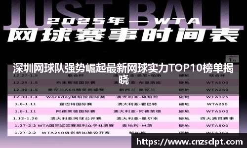 深圳网球队强势崛起最新网球实力TOP10榜单揭晓